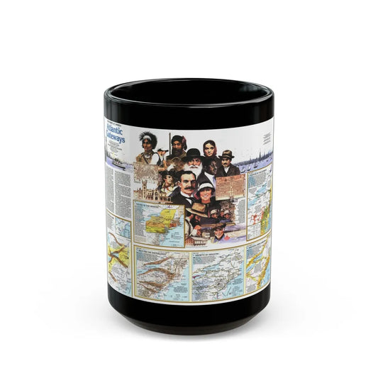 USA - Atlantic Gateways 2 (1983) (Map) Black Coffee Mug-15oz-Go Mug Yourself