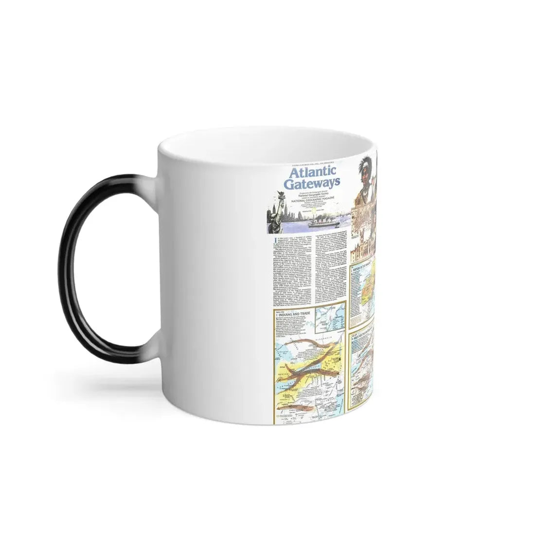 USA - Atlantic Gateways 2 (1983) (Map) Color Changing Mug 11oz - Go Mug Yourself
