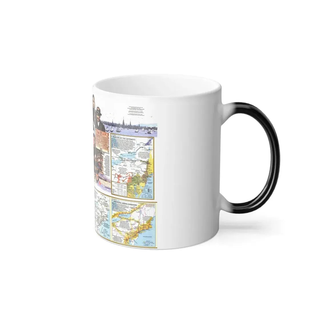 USA - Atlantic Gateways 2 (1983) (Map) Color Changing Mug 11oz - Go Mug Yourself