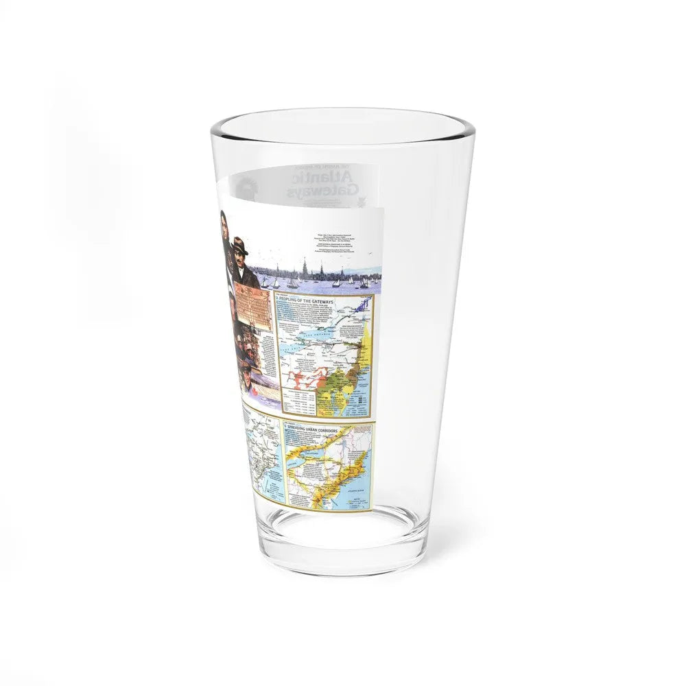 USA - Atlantic Gateways 2 (1983) (Map) Pint Glass 16oz-Go Mug Yourself