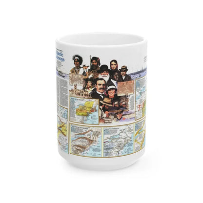 USA - Atlantic Gateways 2 (1983) (Map) White Coffee Mug 15oz - Go Mug Yourself