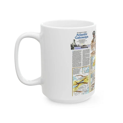 USA - Atlantic Gateways 2 (1983) (Map) White Coffee Mug-Go Mug Yourself