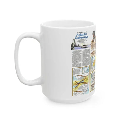 USA - Atlantic Gateways 2 (1983) (Map) White Coffee Mug - Go Mug Yourself