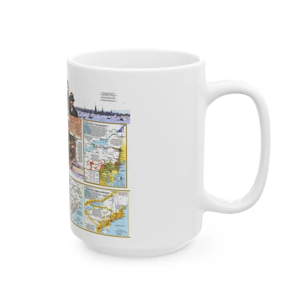 USA - Atlantic Gateways 2 (1983) (Map) White Coffee Mug-Go Mug Yourself