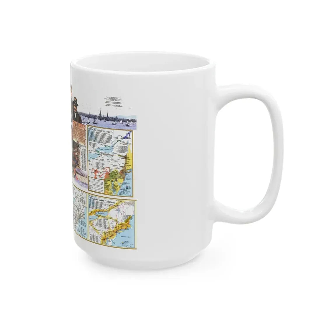 USA - Atlantic Gateways 2 (1983) (Map) White Coffee Mug - Go Mug Yourself