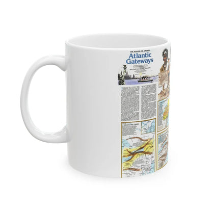 USA - Atlantic Gateways 2 (1983) (Map) White Coffee Mug-Go Mug Yourself