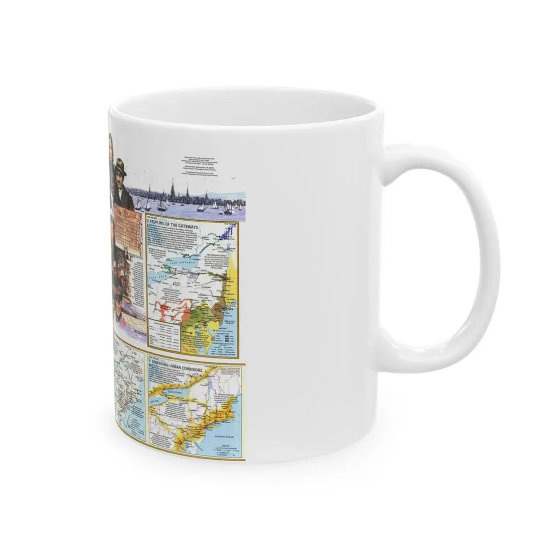 USA - Atlantic Gateways 2 (1983) (Map) White Coffee Mug - Go Mug Yourself