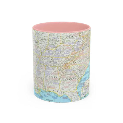 USA - Battlefields of the Civil War 1 (1961) (Map) Accent Coffee Mug 11oz Pink - Go Mug Yourself