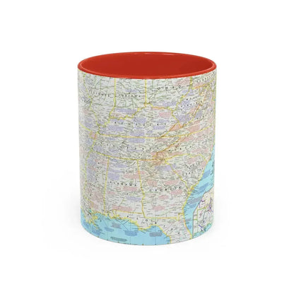 USA - Battlefields of the Civil War 1 (1961) (Map) Accent Coffee Mug 11oz Red - Go Mug Yourself