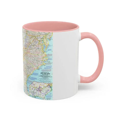 USA - Battlefields of the Civil War 1 (1961) (Map) Accent Coffee Mug - Go Mug Yourself