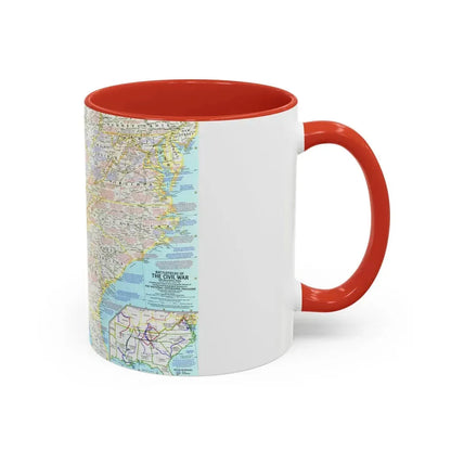 USA - Battlefields of the Civil War 1 (1961) (Map) Accent Coffee Mug - Go Mug Yourself