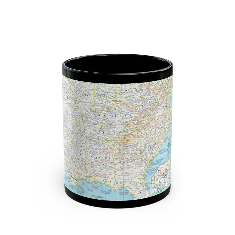 USA - Battlefields of the Civil War 1 (1961) (Map) Black Coffee Mug-11oz-Go Mug Yourself