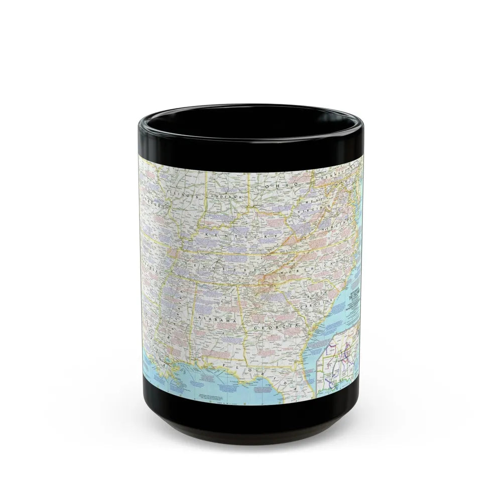 USA - Battlefields of the Civil War 1 (1961) (Map) Black Coffee Mug-15oz-Go Mug Yourself