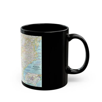 USA - Battlefields of the Civil War 1 (1961) (Map) Black Coffee Mug - Go Mug Yourself