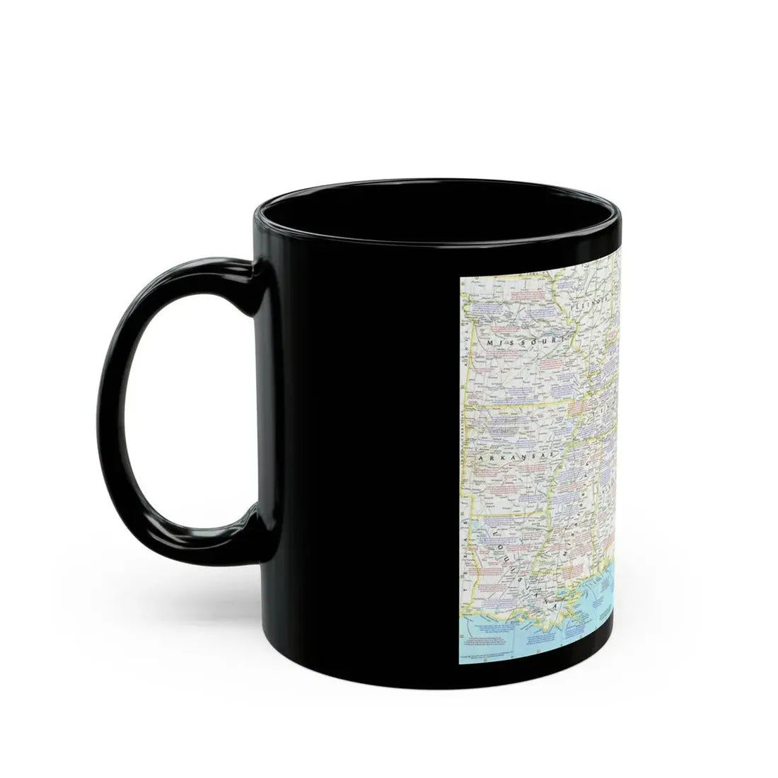 USA - Battlefields of the Civil War 1 (1961) (Map) Black Coffee Mug - Go Mug Yourself