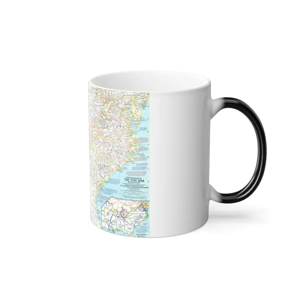 USA - Battlefields of the Civil War 1 (1961) (Map) Color Changing Mug 11oz-Go Mug Yourself