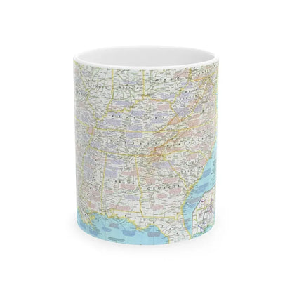 USA - Battlefields of the Civil War 1 (1961) (Map) White Coffee Mug 11oz - Go Mug Yourself