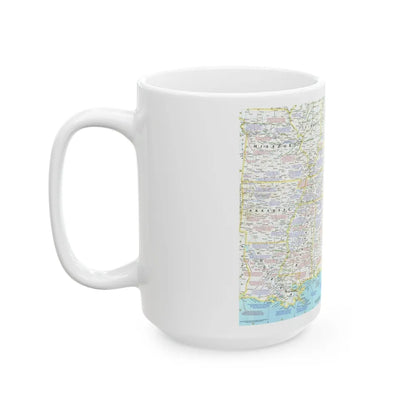 USA - Battlefields of the Civil War 1 (1961) (Map) White Coffee Mug-Go Mug Yourself