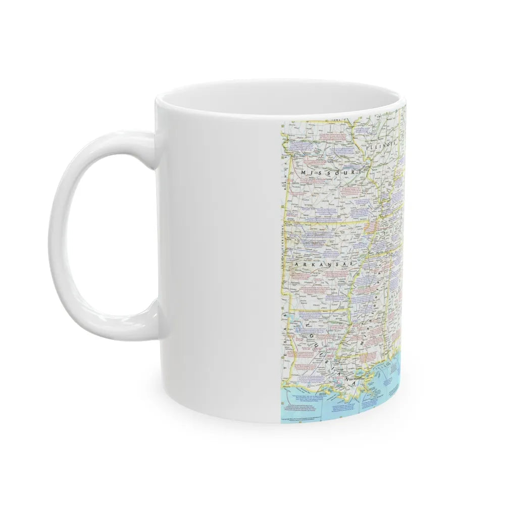 USA - Battlefields of the Civil War 1 (1961) (Map) White Coffee Mug-Go Mug Yourself