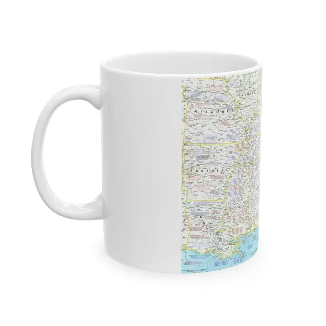 USA - Battlefields of the Civil War 1 (1961) (Map) White Coffee Mug - Go Mug Yourself