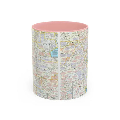 USA - Battlefields of the Civil War 2 (1961) (Map) Accent Coffee Mug 11oz Pink - Go Mug Yourself