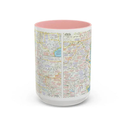 USA - Battlefields of the Civil War 2 (1961) (Map) Accent Coffee Mug 15oz Pink - Go Mug Yourself