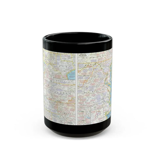 USA - Battlefields of the Civil War 2 (1961) (Map) Black Coffee Mug 15oz - Go Mug Yourself