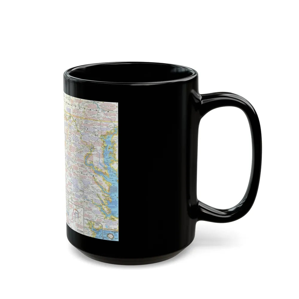 USA - Battlefields of the Civil War 2 (1961) (Map) Black Coffee Mug-Go Mug Yourself