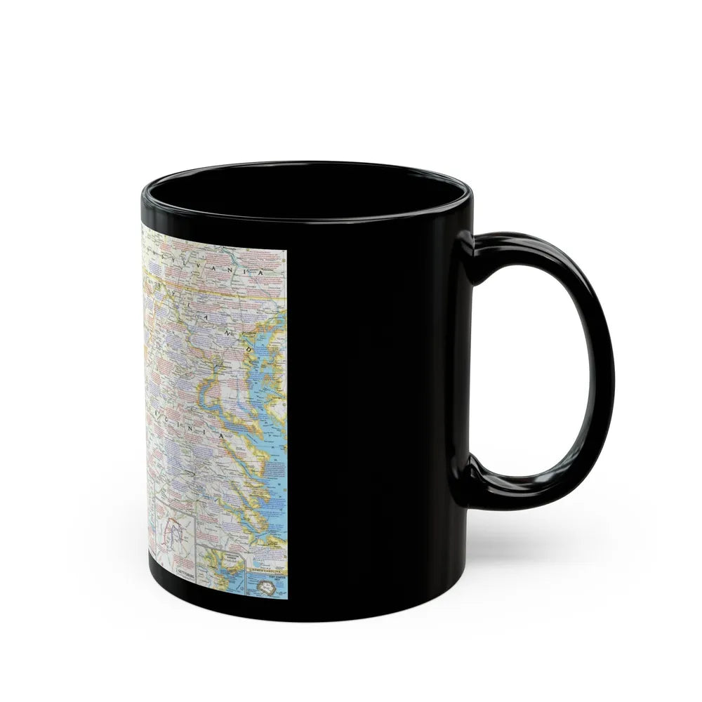 USA - Battlefields of the Civil War 2 (1961) (Map) Black Coffee Mug-Go Mug Yourself