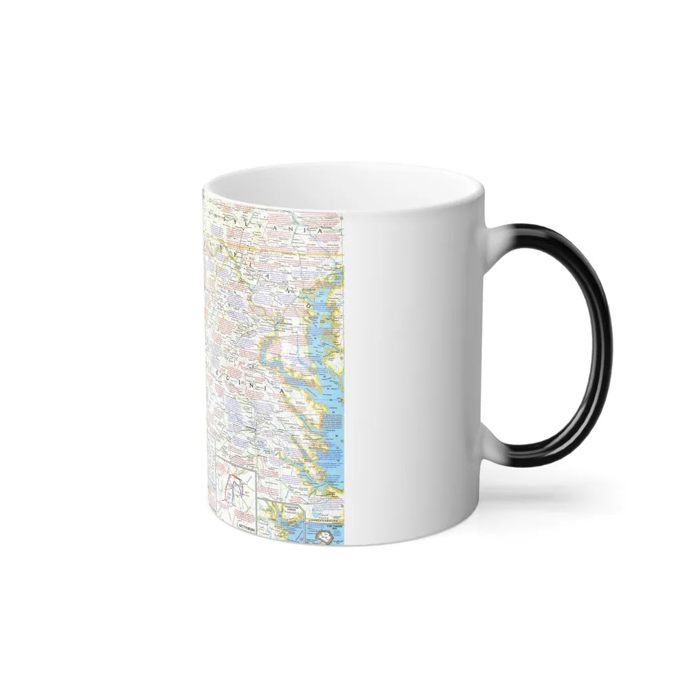 USA - Battlefields of the Civil War 2 (1961) (Map) Color Changing Mug 11oz-Go Mug Yourself