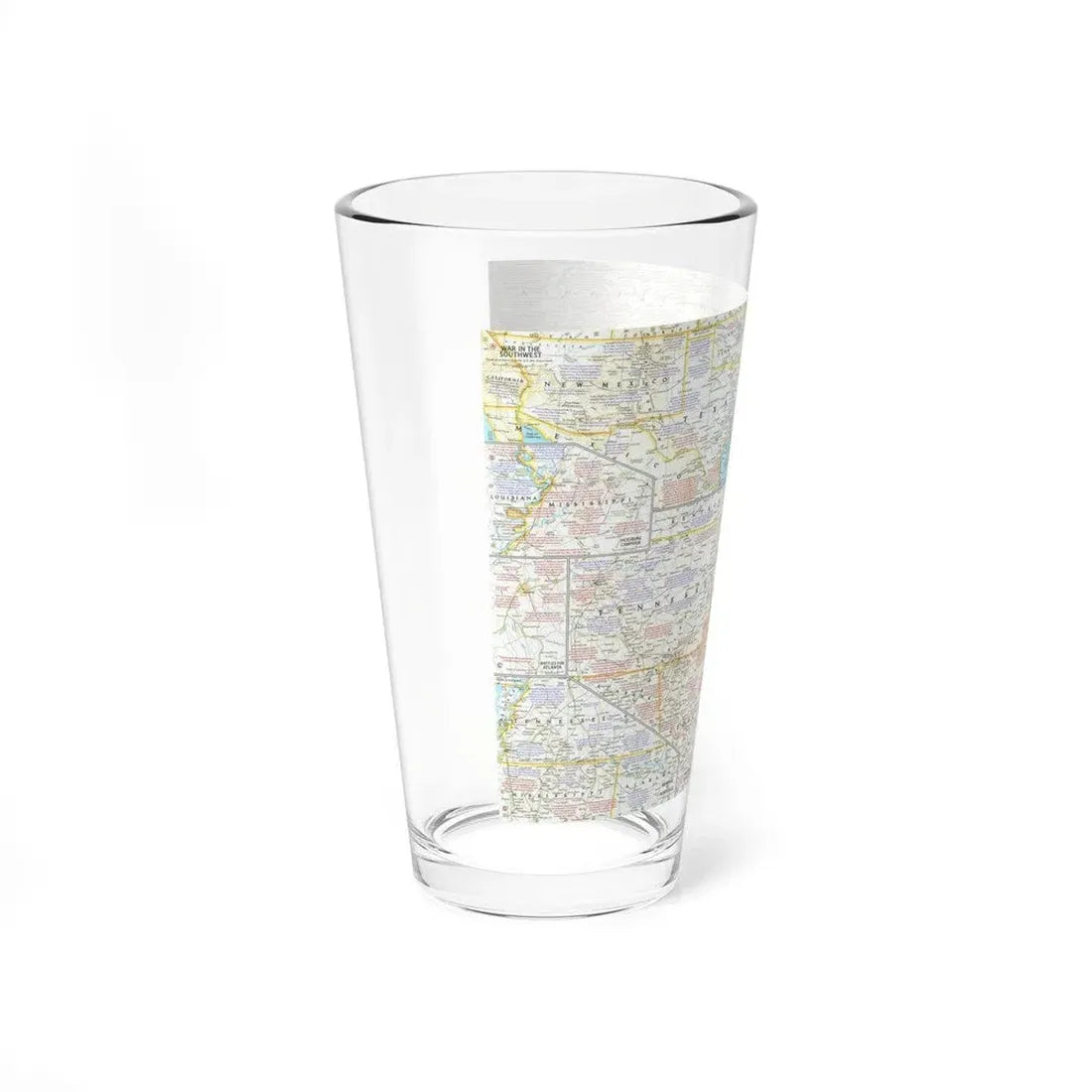 USA - Battlefields of the Civil War 2 (1961) (Map) Pint Glass 16oz - Go Mug Yourself