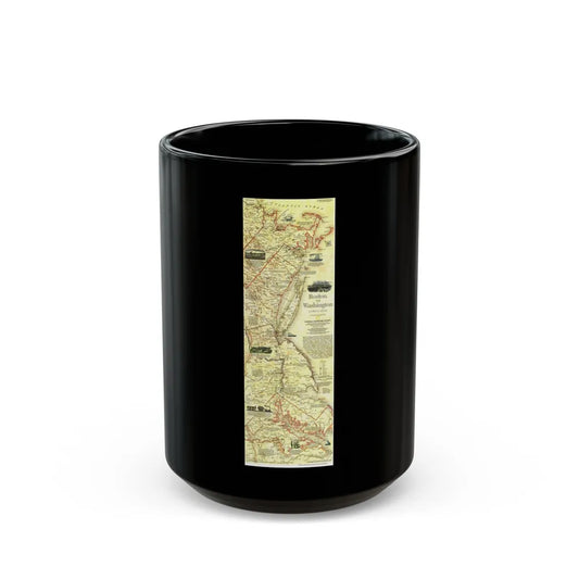 USA - Boston to Washington (1830) (Map) Black Coffee Mug-15oz-Go Mug Yourself