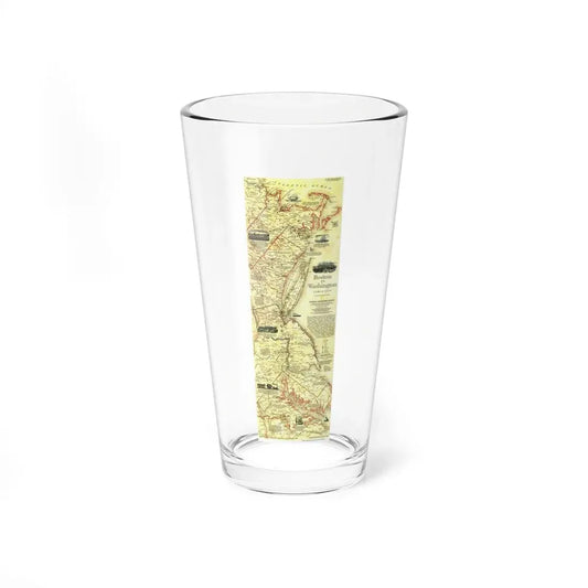 USA - Boston to Washington (1830) (Map) Pint Glass 16oz 16oz - Go Mug Yourself