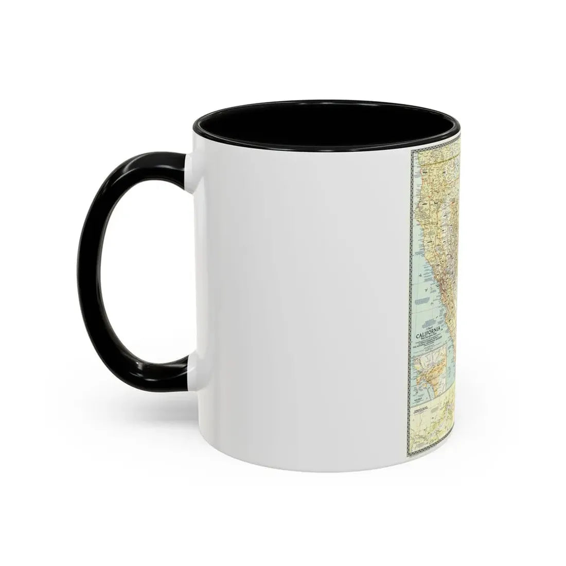 USA - California (1954) (Map) Accent Coffee Mug - Go Mug Yourself