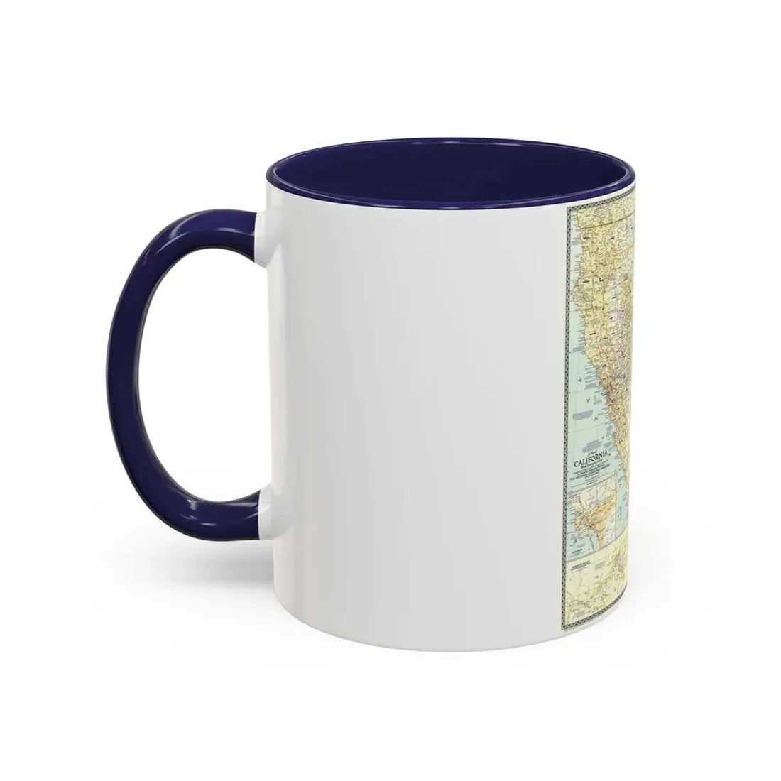 USA - California (1954) (Map) Accent Coffee Mug - Go Mug Yourself