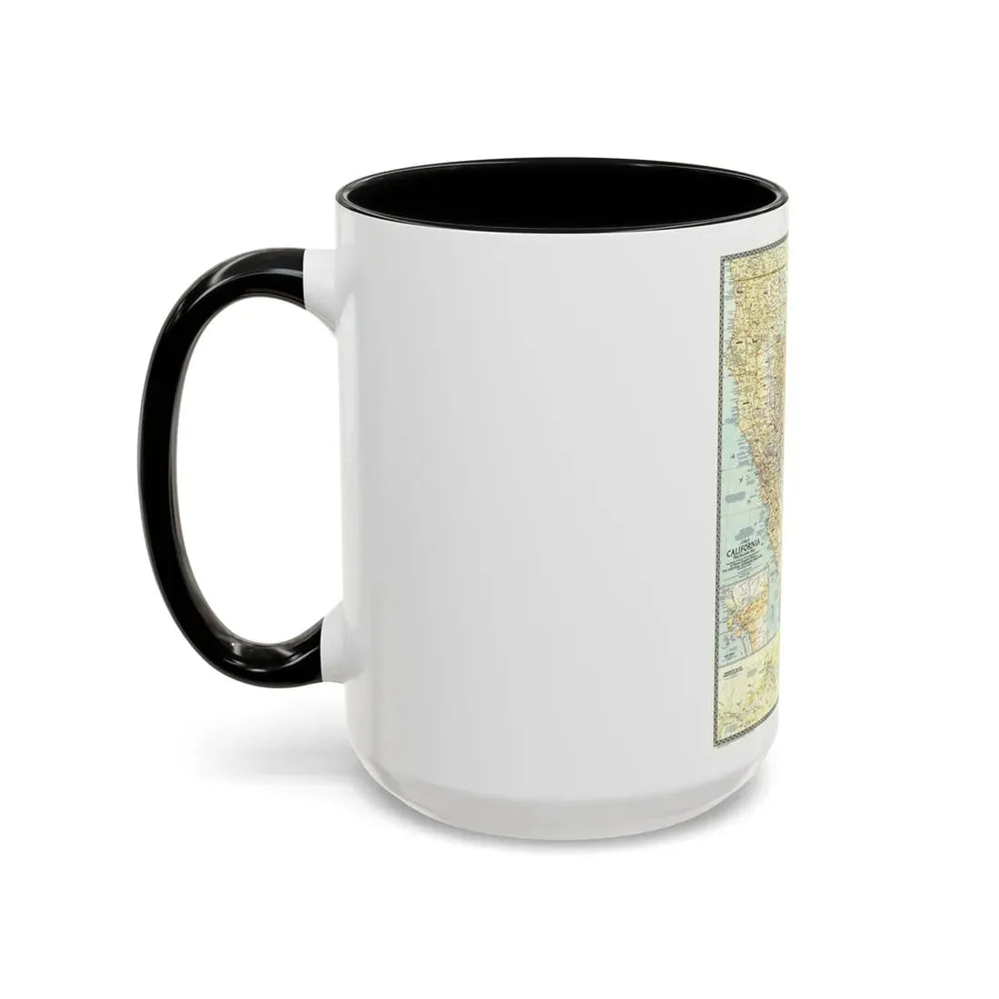 USA - California (1954) (Map) Accent Coffee Mug - Go Mug Yourself