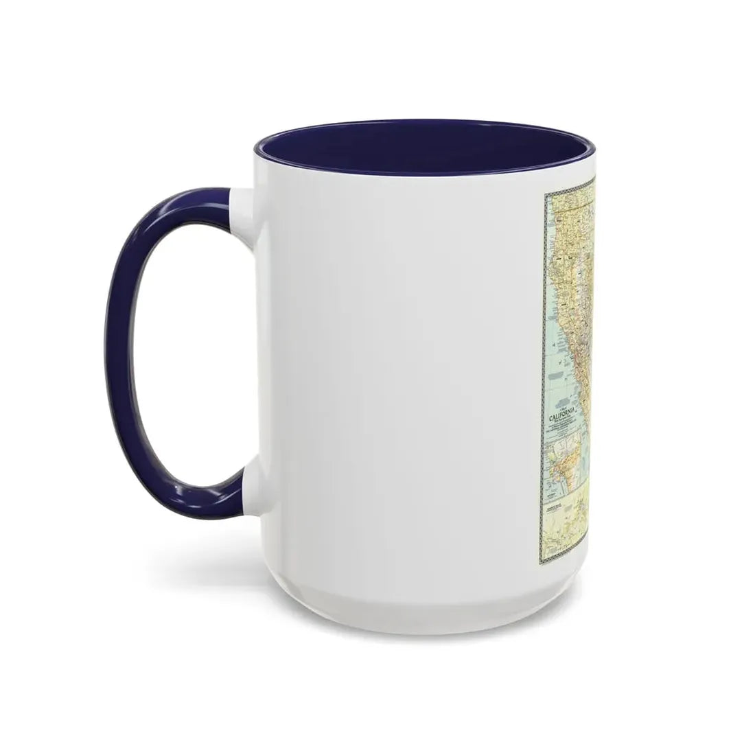 USA - California (1954) (Map) Accent Coffee Mug - Go Mug Yourself