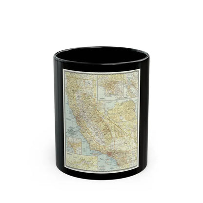USA - California (1954) (Map) Black Coffee Mug 11oz - Go Mug Yourself