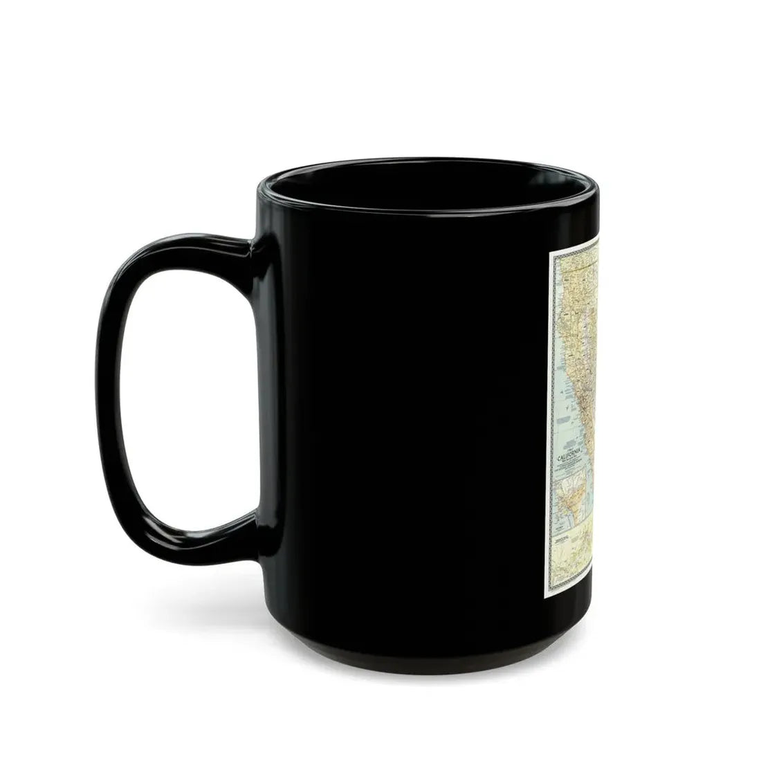 USA - California (1954) (Map) Black Coffee Mug - Go Mug Yourself