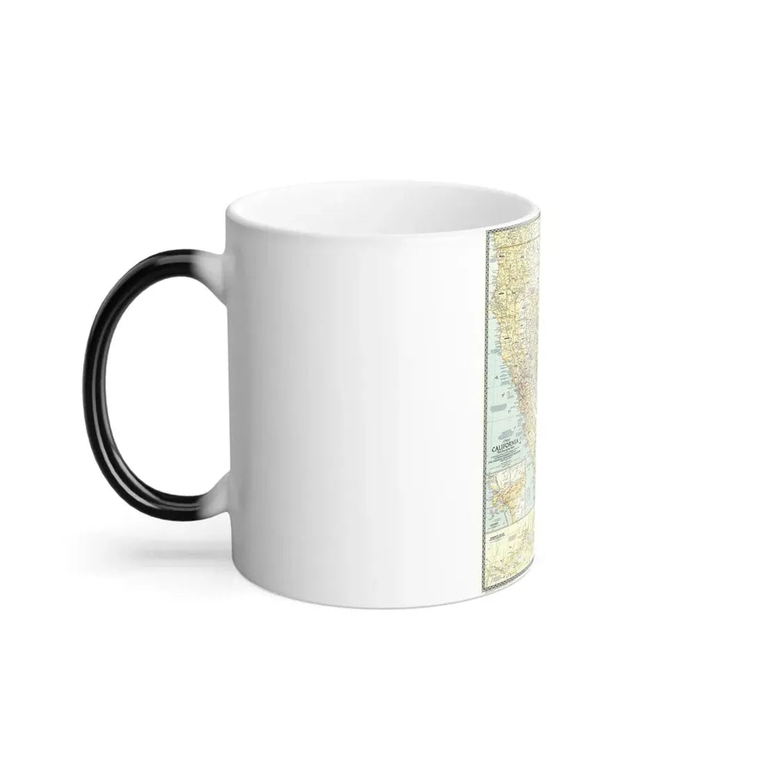 USA - California (1954) (Map) Color Changing Mug 11oz - Go Mug Yourself