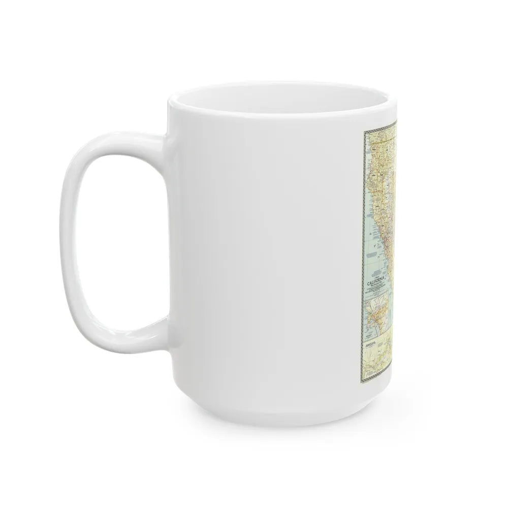 USA - California (1954) (Map) White Coffee Mug-Go Mug Yourself