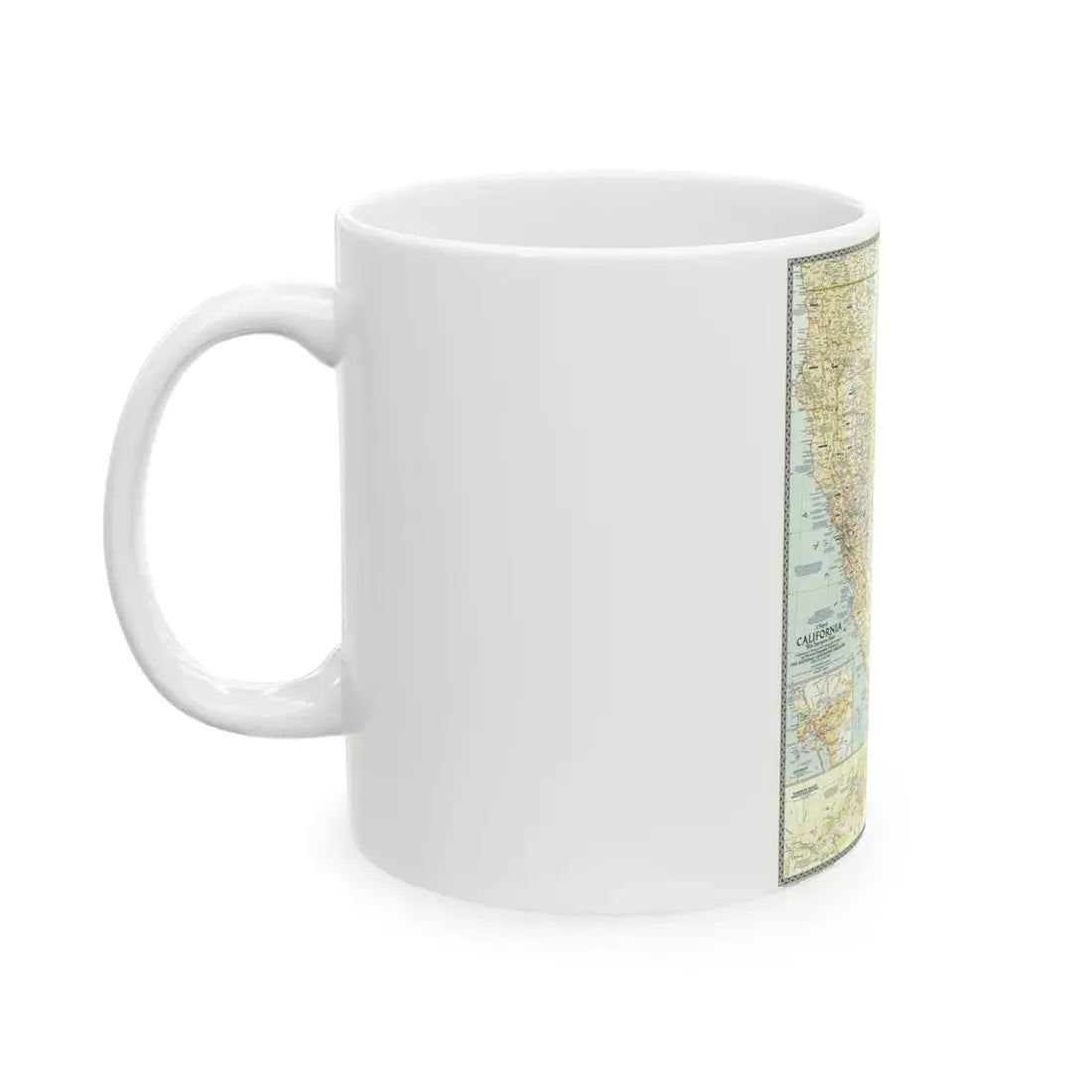 USA - California (1954) (Map) White Coffee Mug - Go Mug Yourself