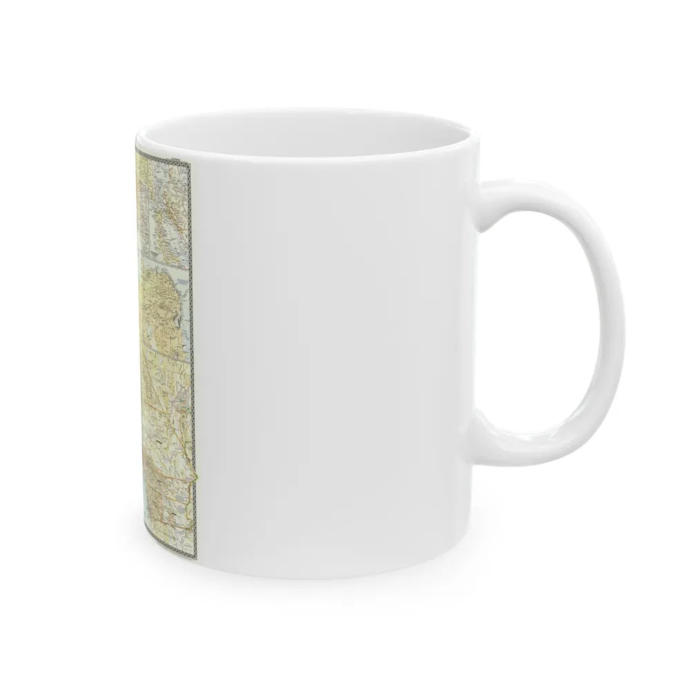 USA - California (1954) (Map) White Coffee Mug-Go Mug Yourself