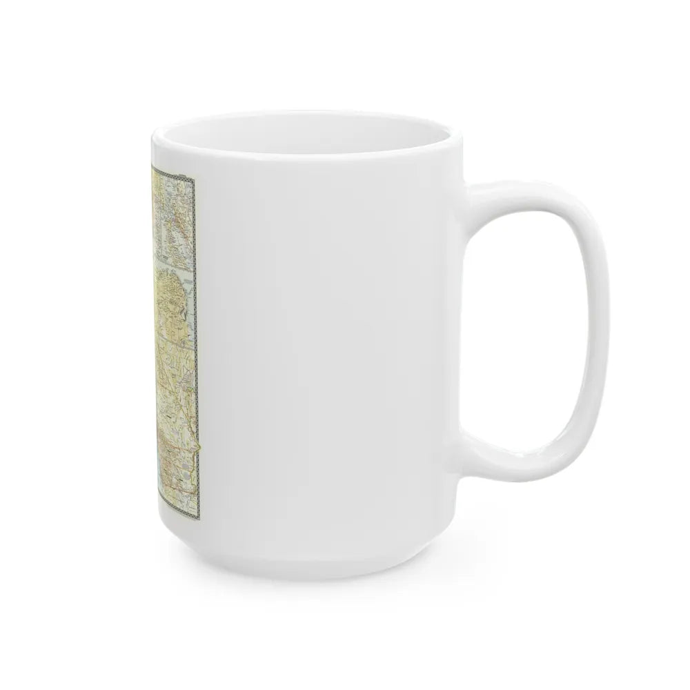 USA - California (1954) (Map) White Coffee Mug-Go Mug Yourself