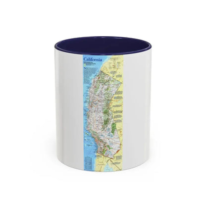 USA - California (1993) (Map) Accent Coffee Mug 11oz Navy - Go Mug Yourself