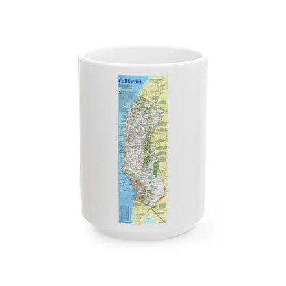 USA - California (1993) (Map) White Coffee Mug 15oz - Go Mug Yourself