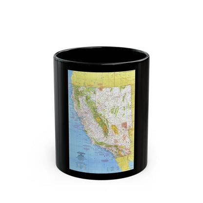 USA - California and Nevada 1 (1974) (Map) Black Coffee Mug-11oz-Go Mug Yourself