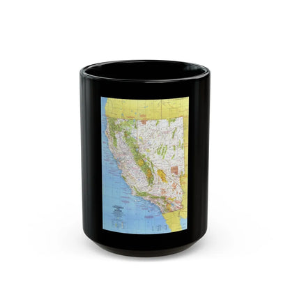 USA - California and Nevada 1 (1974) (Map) Black Coffee Mug-15oz-Go Mug Yourself