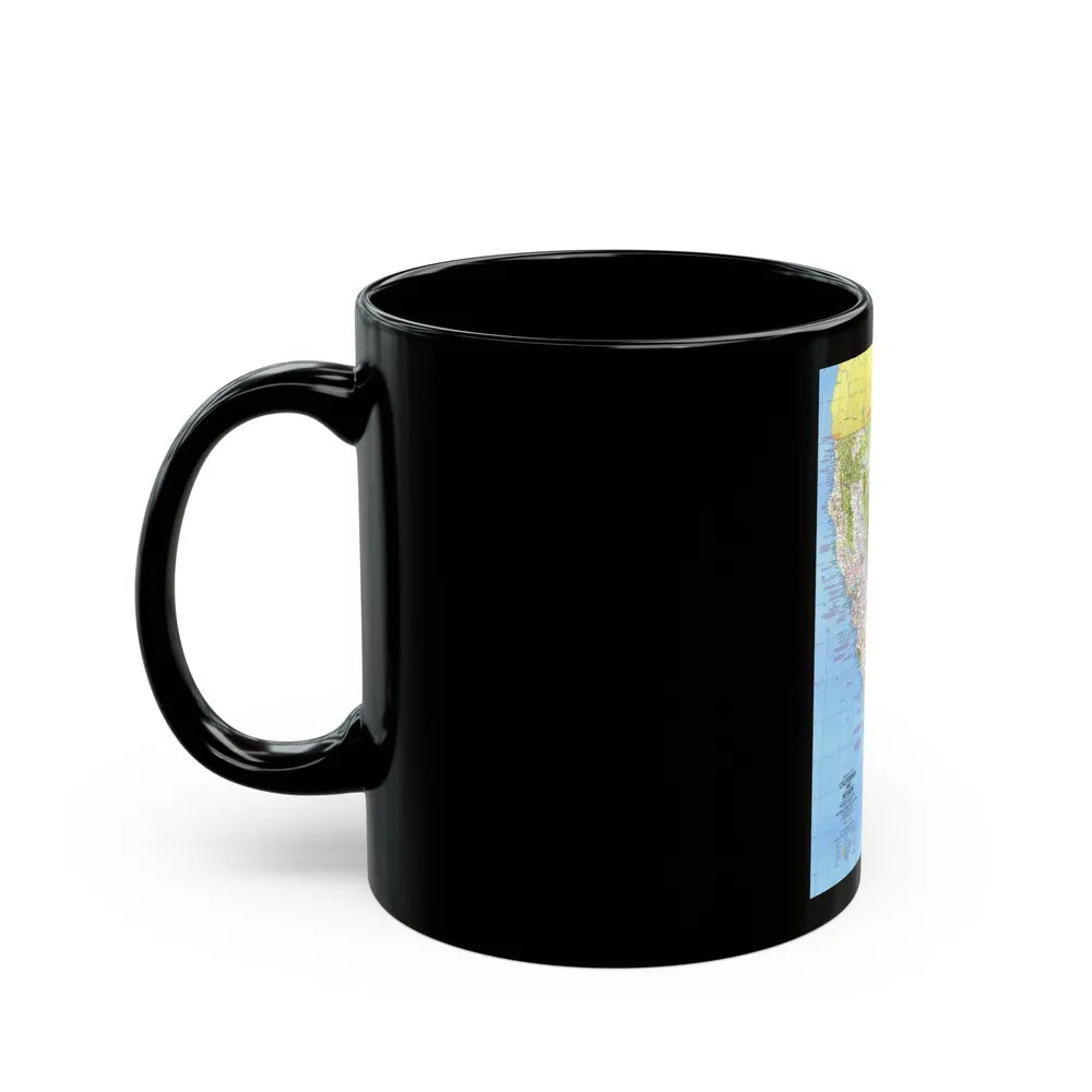 USA - California and Nevada 1 (1974) (Map) Black Coffee Mug-Go Mug Yourself