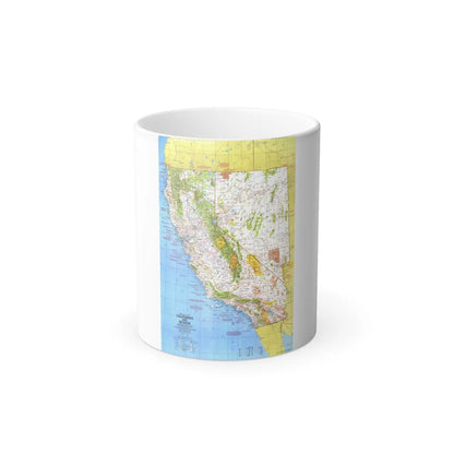 USA - California and Nevada 1 (1974) (Map) Color Changing Mug 11oz-Go Mug Yourself